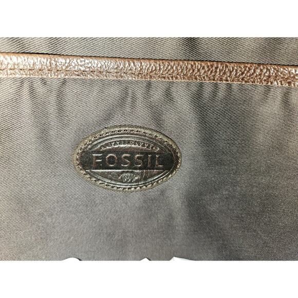 VTG Fossil Brown Leather Bag Briefcase Laptop Messenger READ* 15x12 - Picture 11 of 11